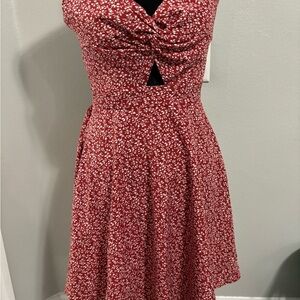 Discount 2 for $15 SHEIN Red and White Floral Mini Dress